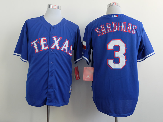 Men Texas Rangers 3 Wilson Blue MLB Jerseys